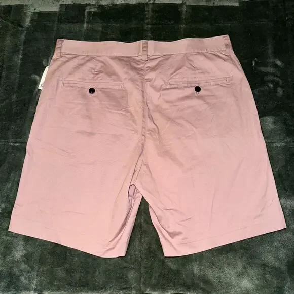 H&M Regular Fit Chino Shorts Men’s 36 Pink Cotton Pockets Summer Flat Front NWT - Picture 2 of 7